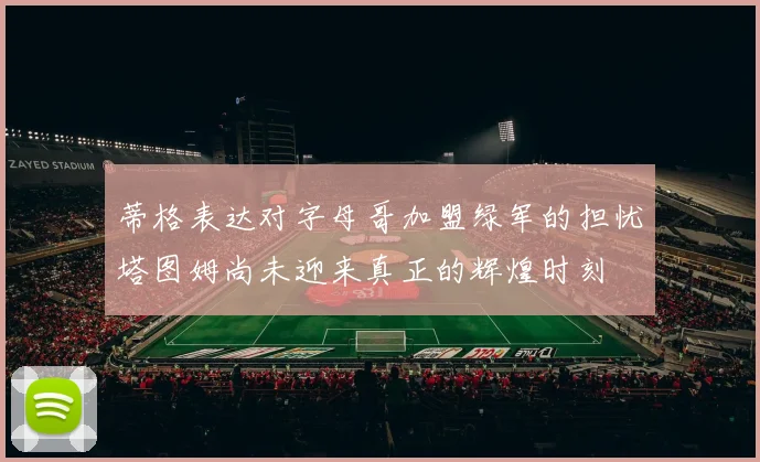 蒂格表达对字母哥加盟绿军的担忧塔图姆尚未迎来真正的辉煌时刻